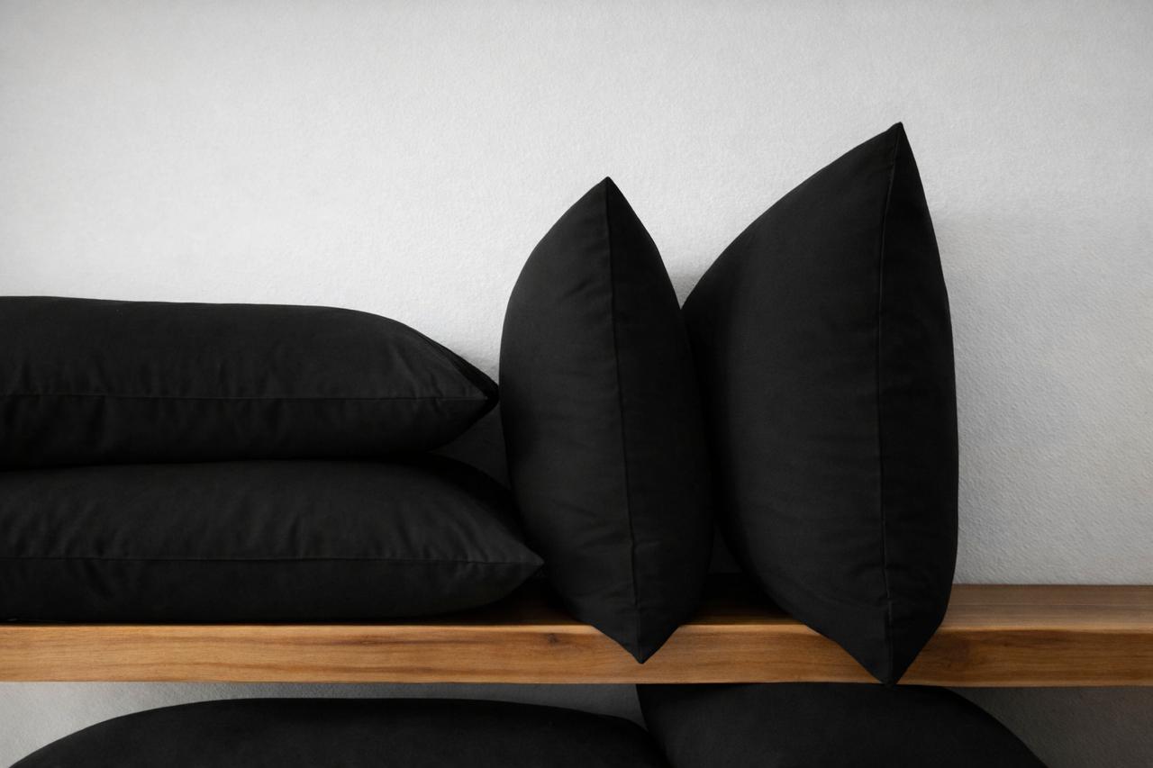Combo X4 Almohadas Relax Premium Vellón Negro