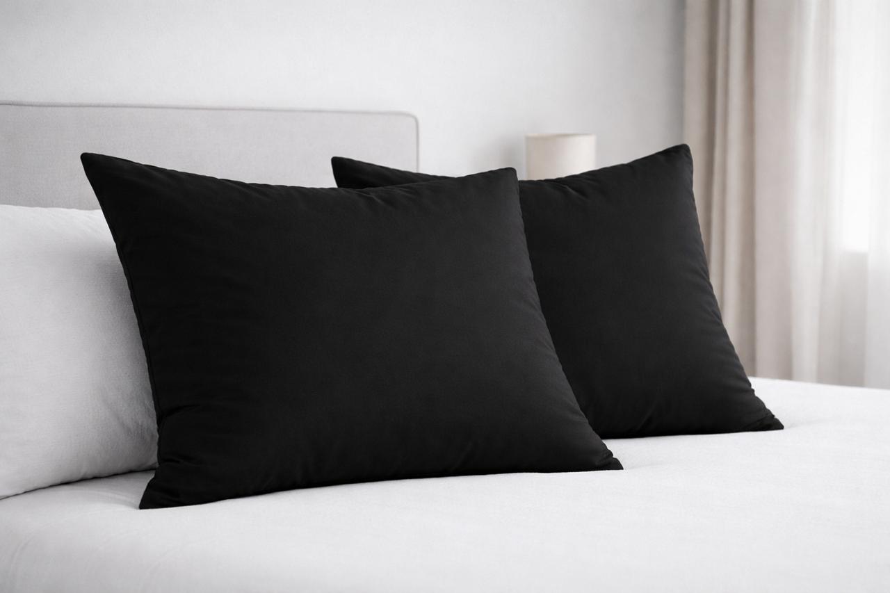 Combo X4 Almohadas Relax Premium Vellón Negro