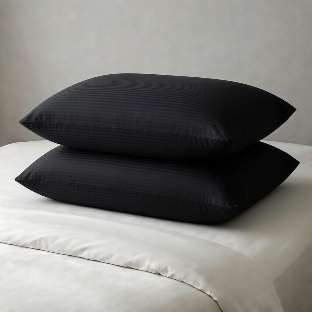 Combo X2 Almohadas De Vellón Siliconado 60x40 Negro