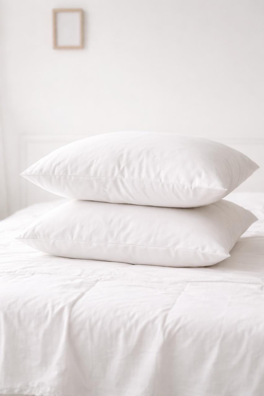 Combo X2 Almohadas De Vellón Siliconado 60x40 Blanco