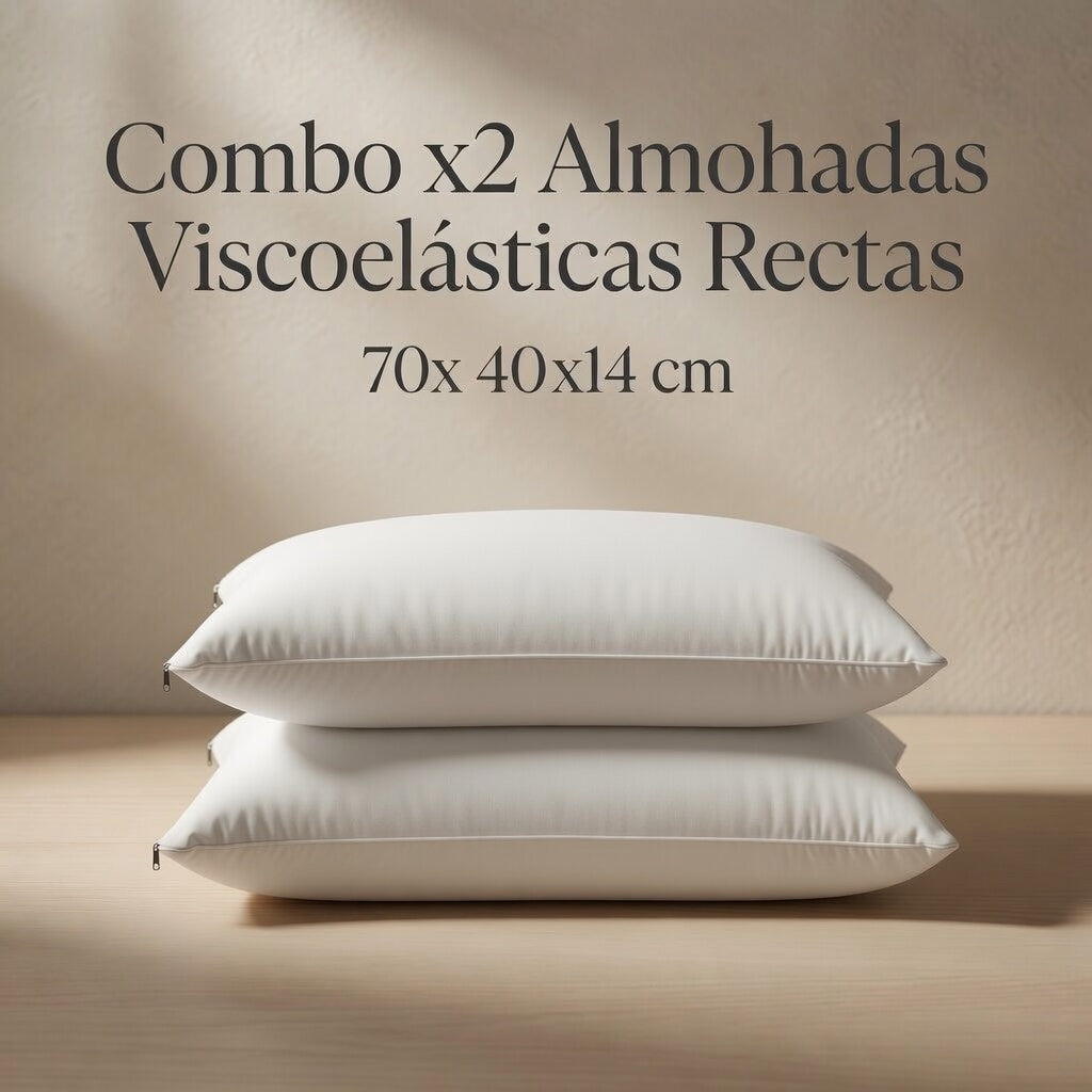 Combo x2 Viscoelásticas Rectas 70x40x14