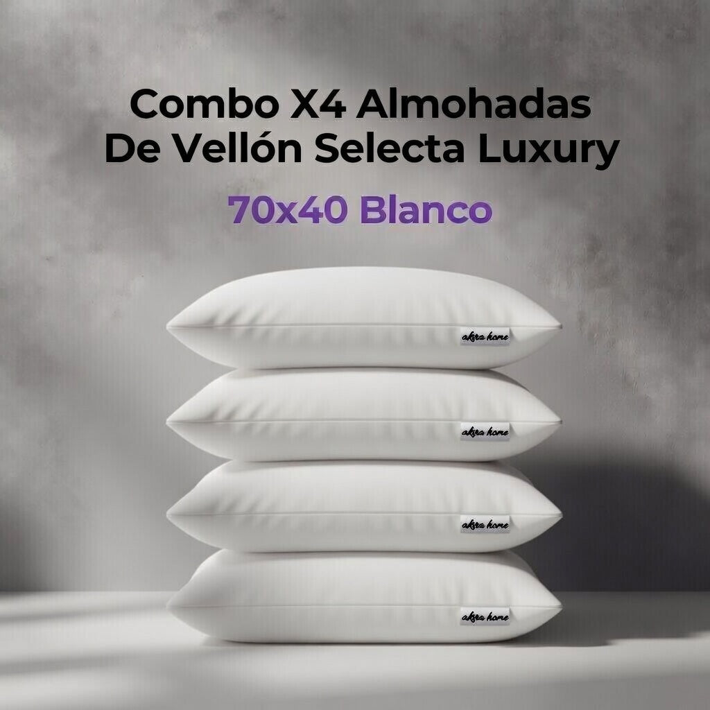 Combo x4 Almohadas De Vellon Selecta Luxury 70x40