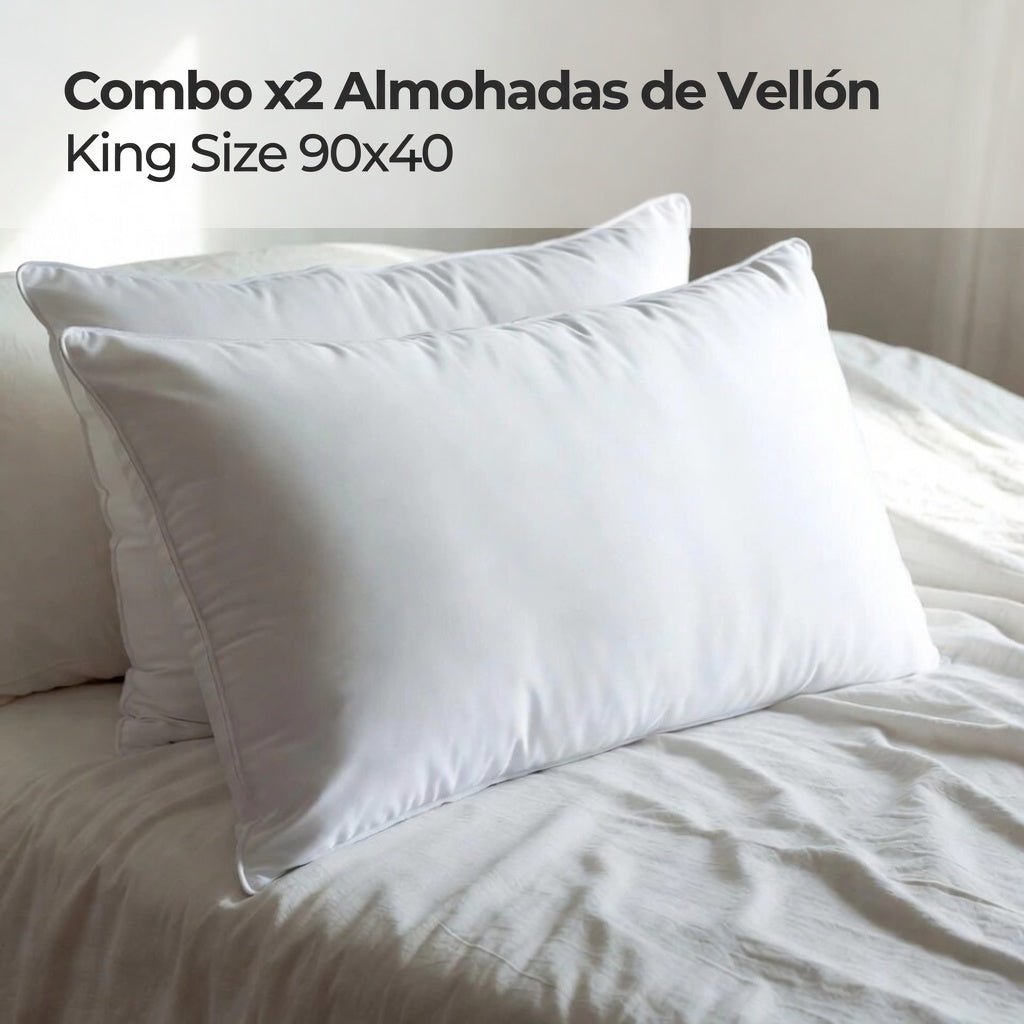 Combo x2 almohadas American King 90x40