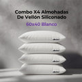 Combo X4 Almohadas Relax Premium Vellón Blanco