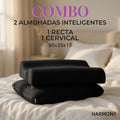 Combo x2 almohadas inteligentes (1 Cervical 1 Recta)