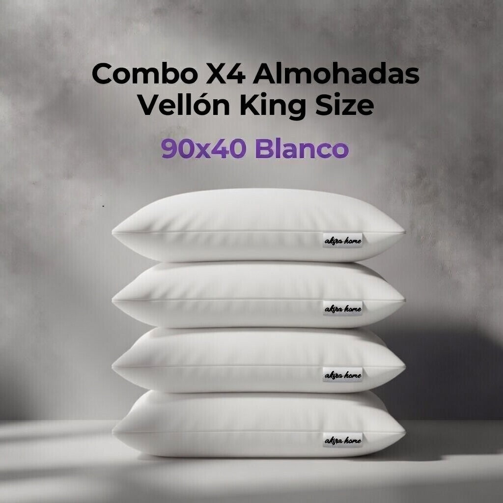 Combo x4 almohadas American King 90x40
